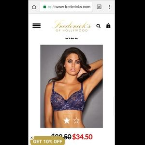 Fredericks of Hollywood Underwire Sweetheart bra